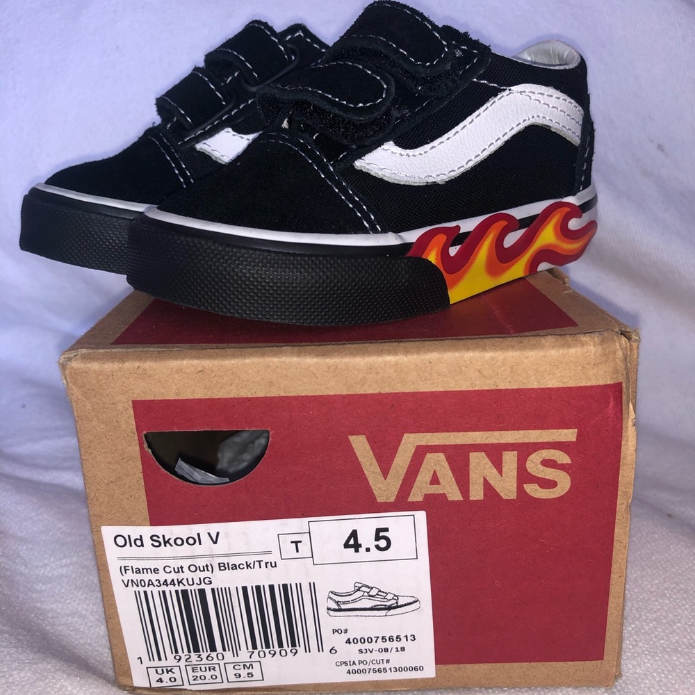 Old School Vans with Flame Cut Outs
